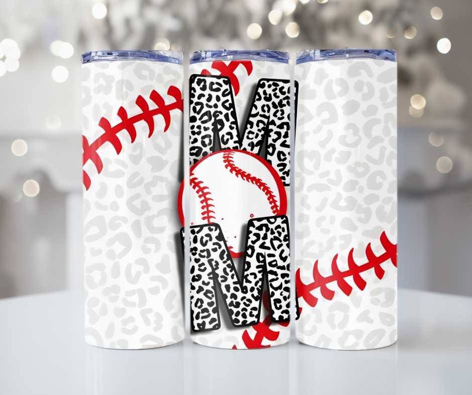 #519 Baseball Mom Cheetah Print Tumbler