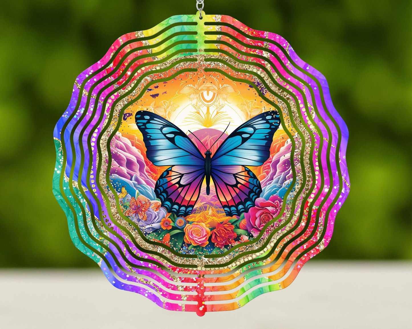 #531 Butterfly Wind Spinner- 10 Inch