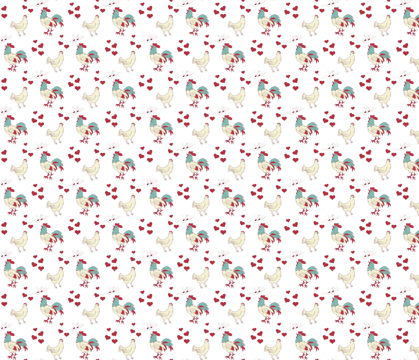 #542 Chickens and Hearts Tumbler