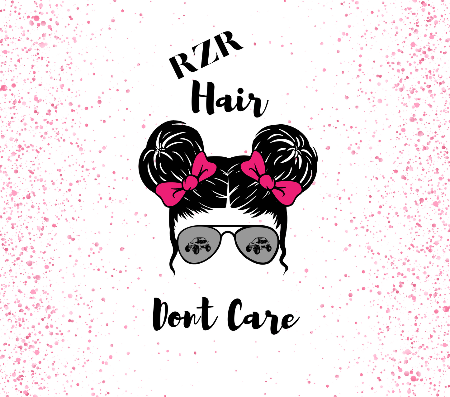 #57 RZR Hair Messy Bun Pink Tumbler