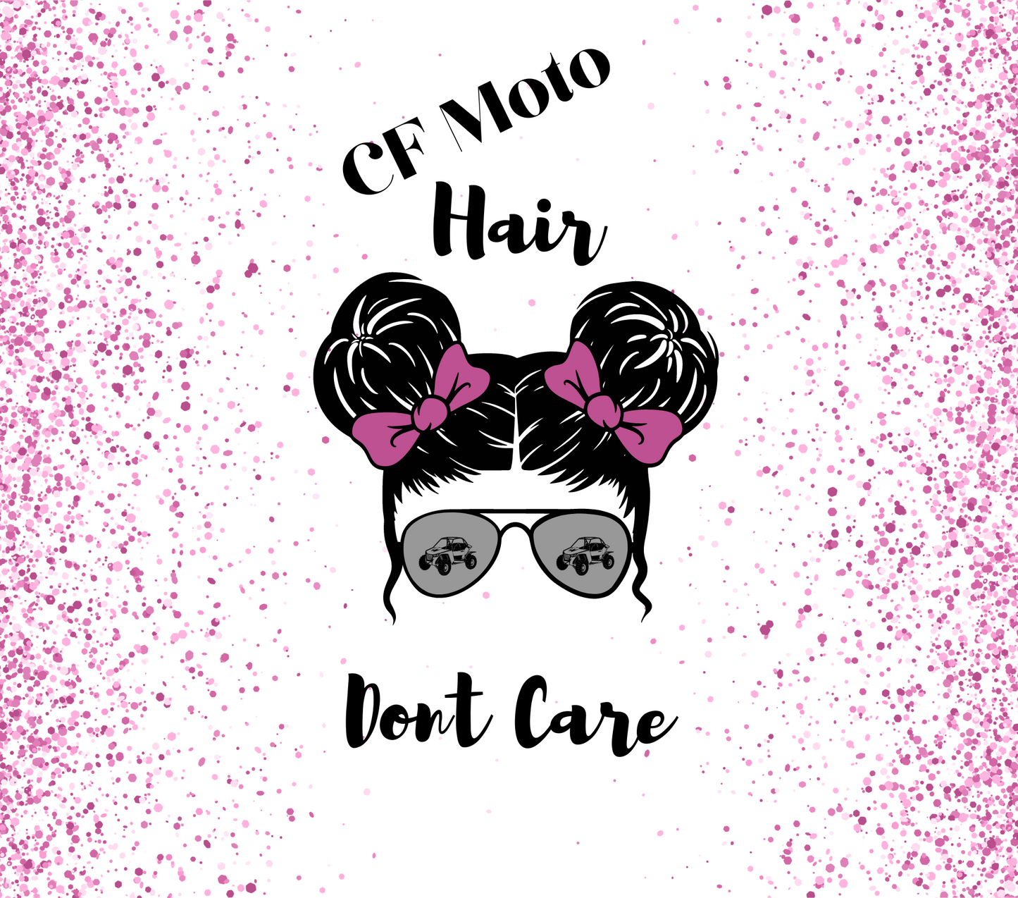 #59 CF Moto Hair Messy Bun Purple Tumbler