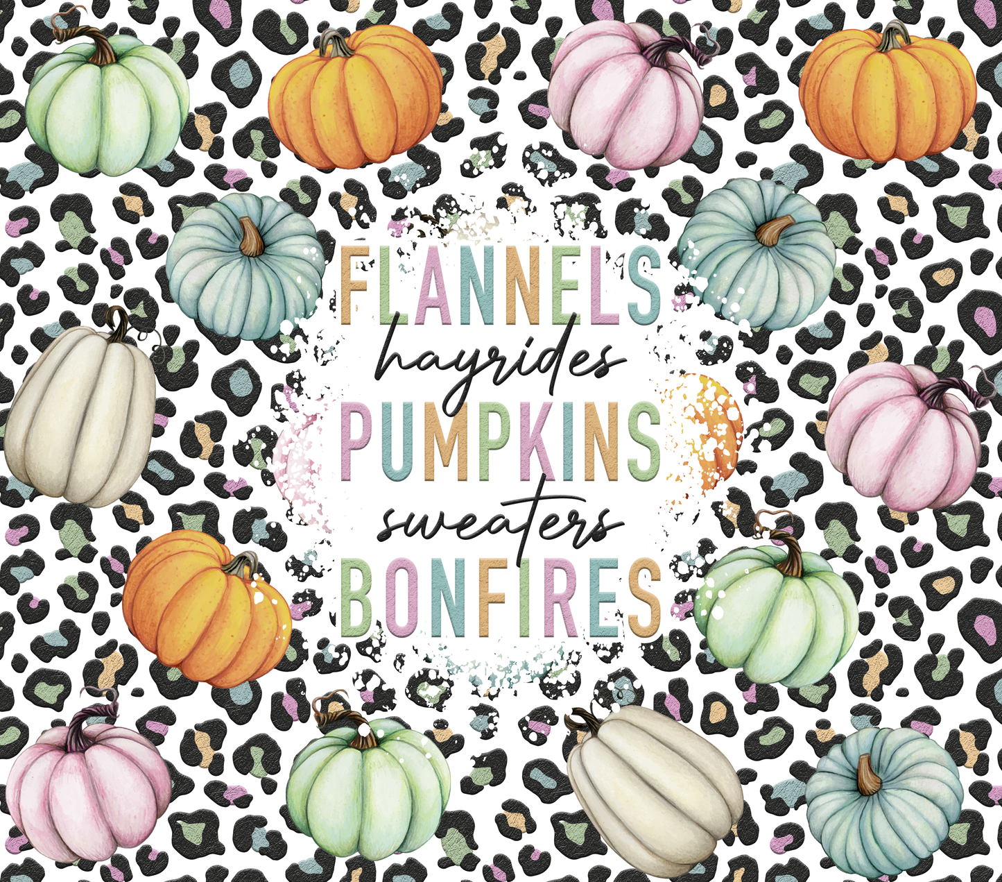 #7 Flannels Pumpkins and Bonfires Tumbler