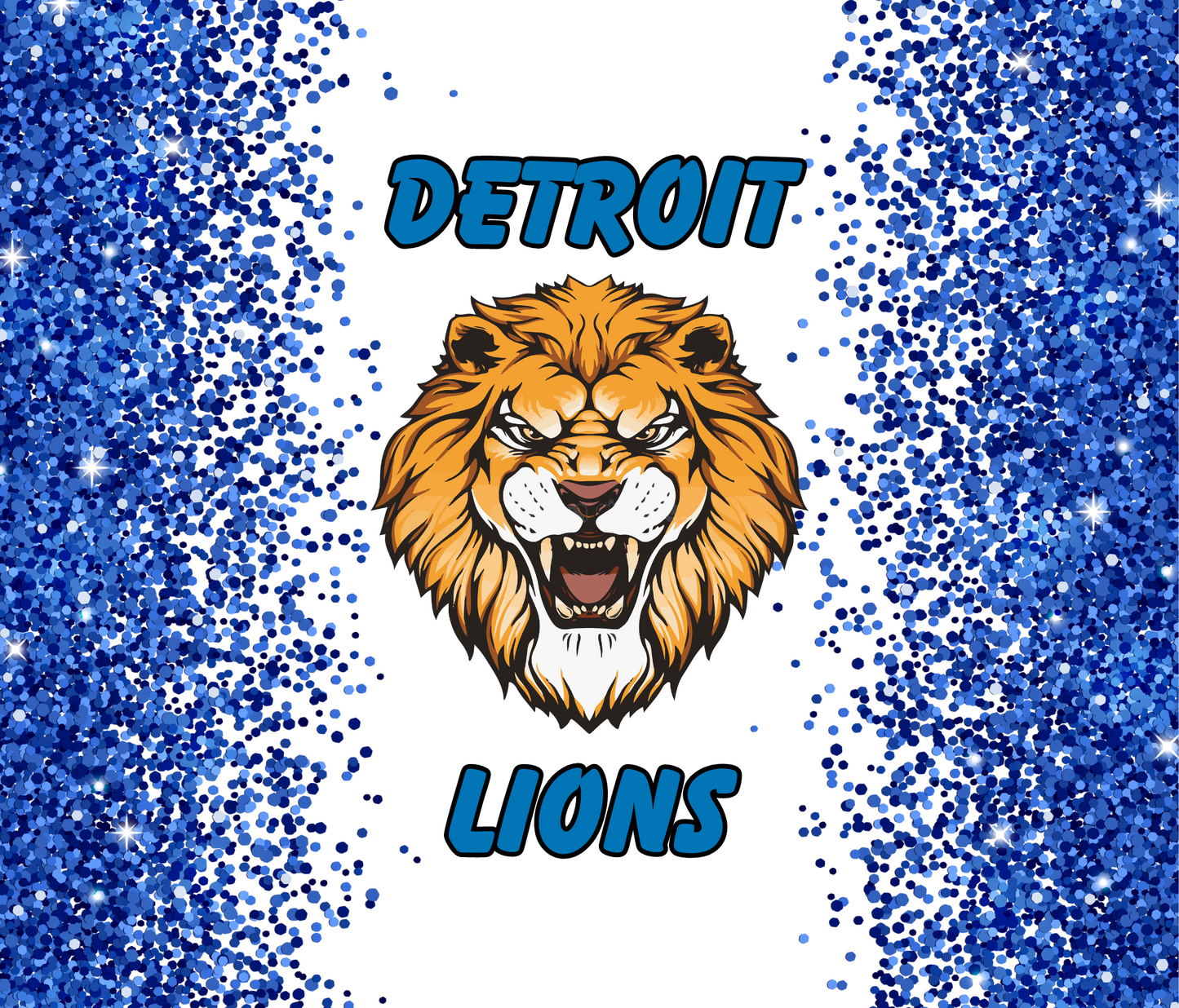 #144 Detroit Lions with Growling Lion Logo Tumbler