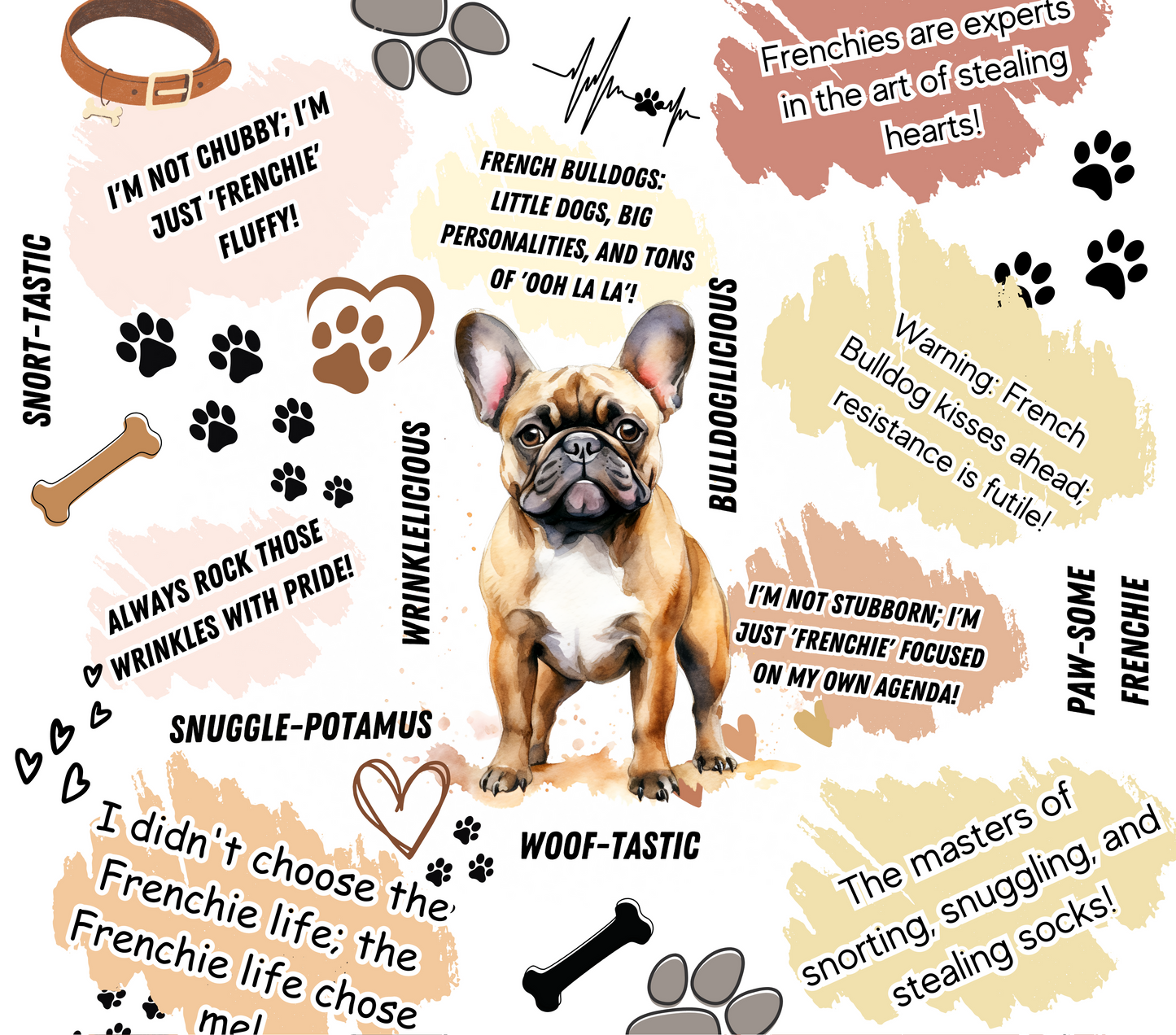 #92 French Bull Dog Tumbler