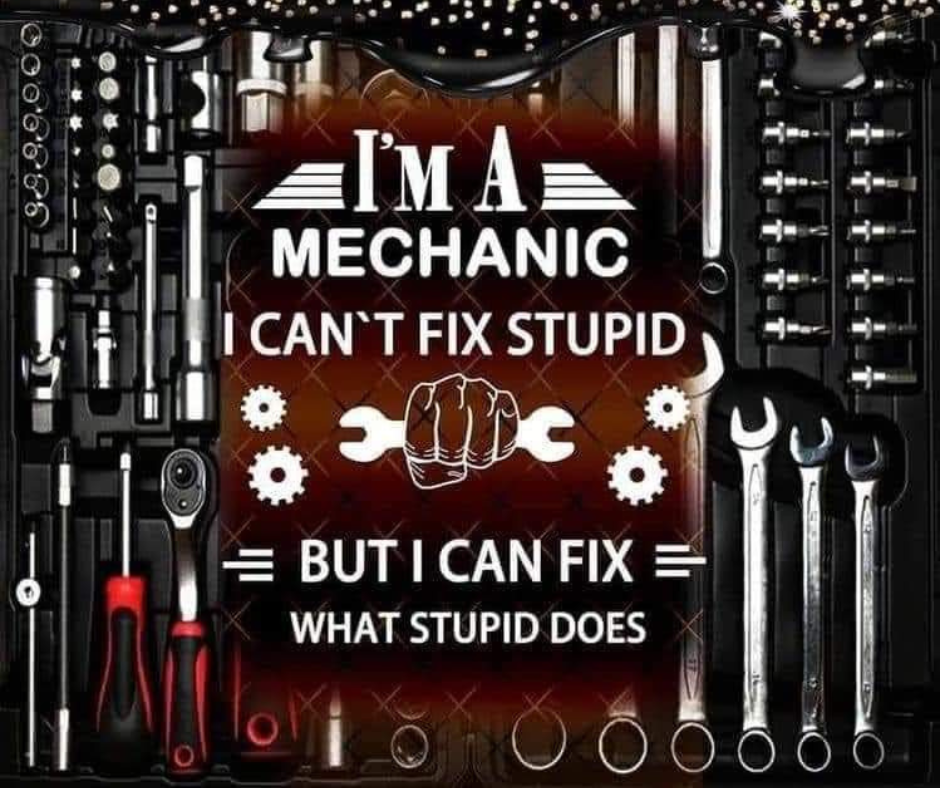 #179 Im a Mechanic Cant Fix Stupid Tumbler