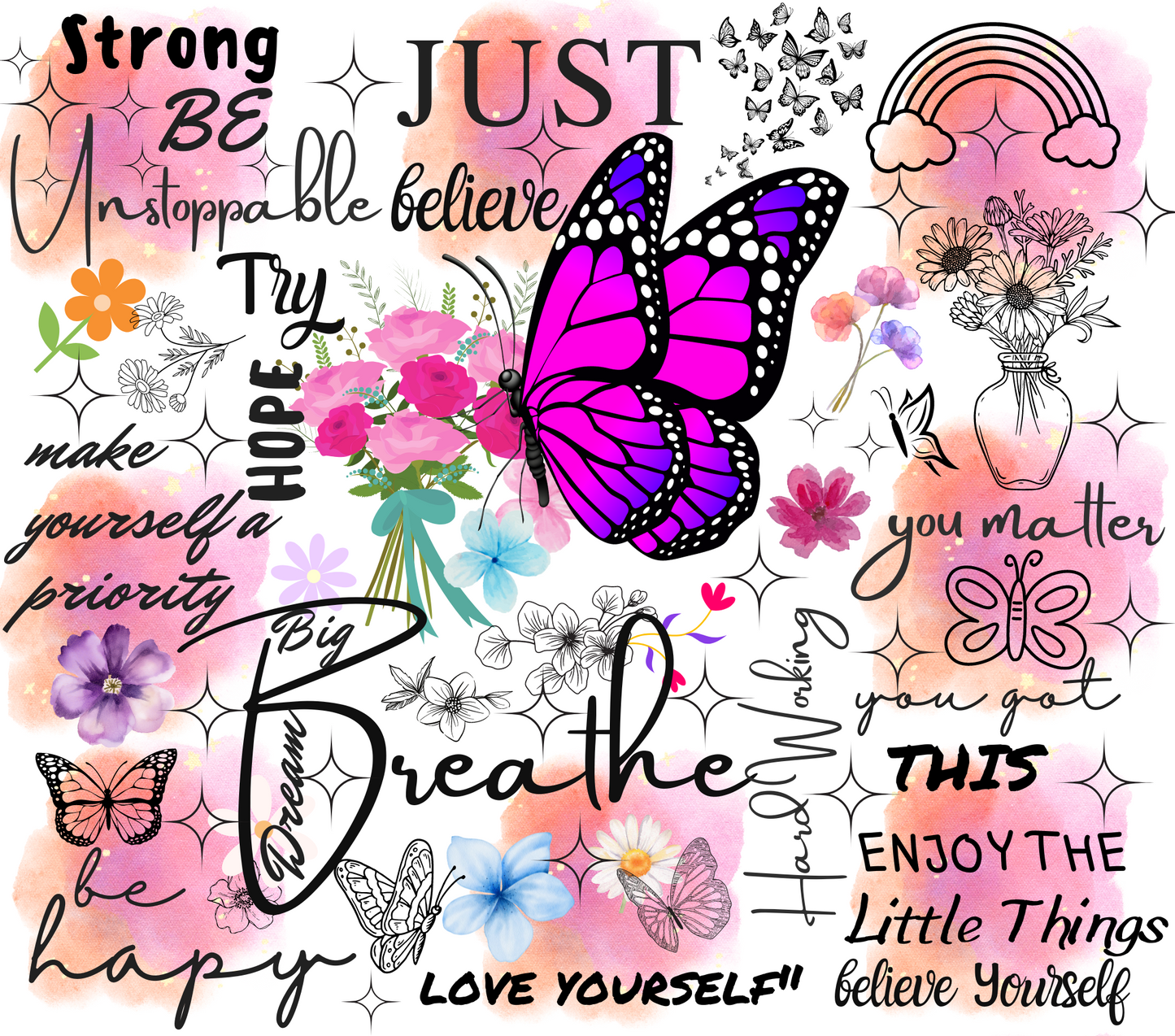 #543 Just Breathe Tumbler