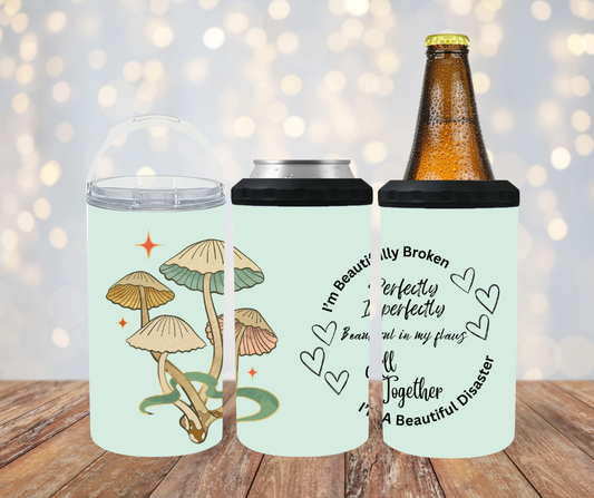#152 Beautiful Disaster Blue Mushroom Can Cooler