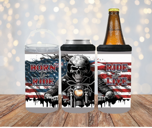 #157 Born To Ride Can Cooler