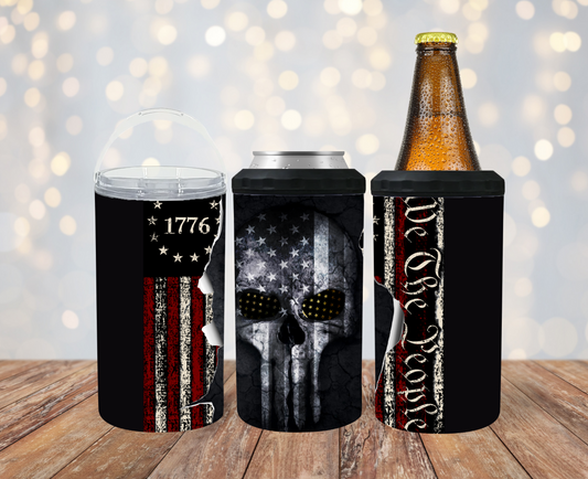 #204 1776 We The People Skull Can Cooler
