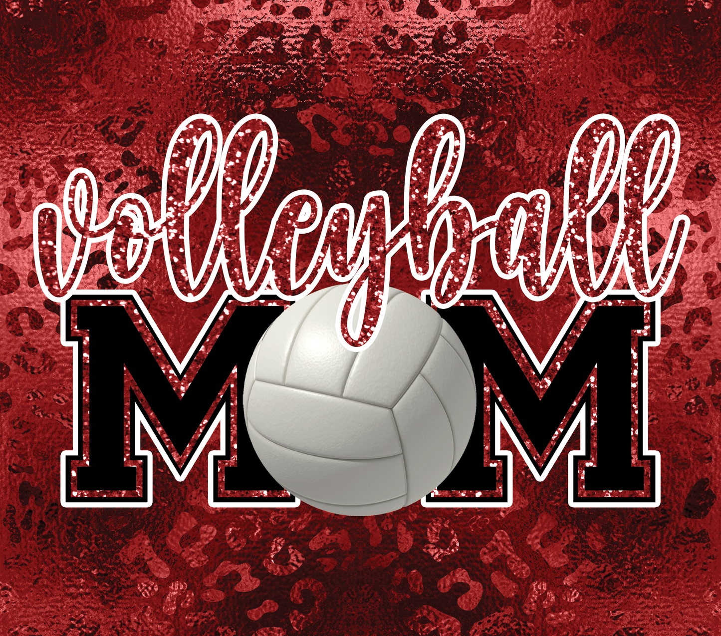 #19 Customized Maroon Volleyball Mom Tumbler