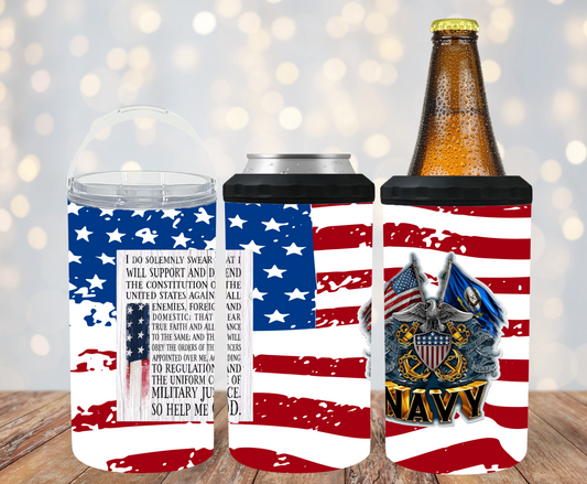 #201 Navy Pledge Can Cooler