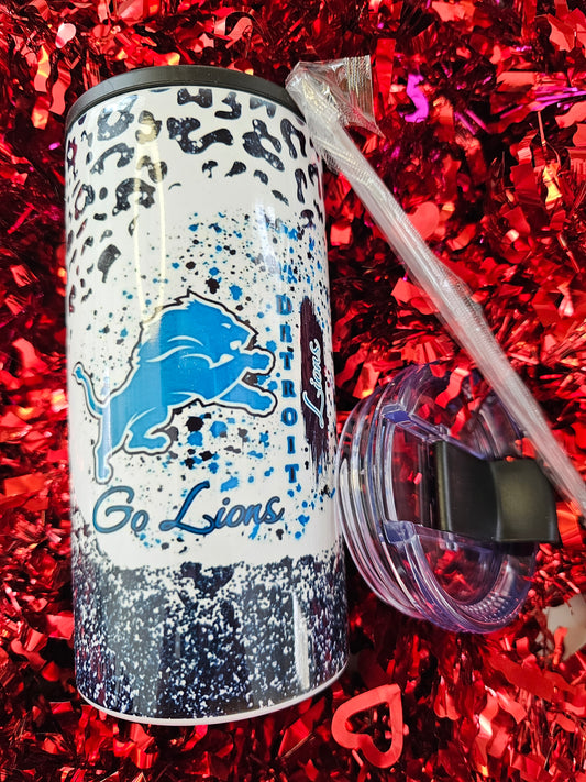 #415 Go Lions Cheeta Print Can Cooler