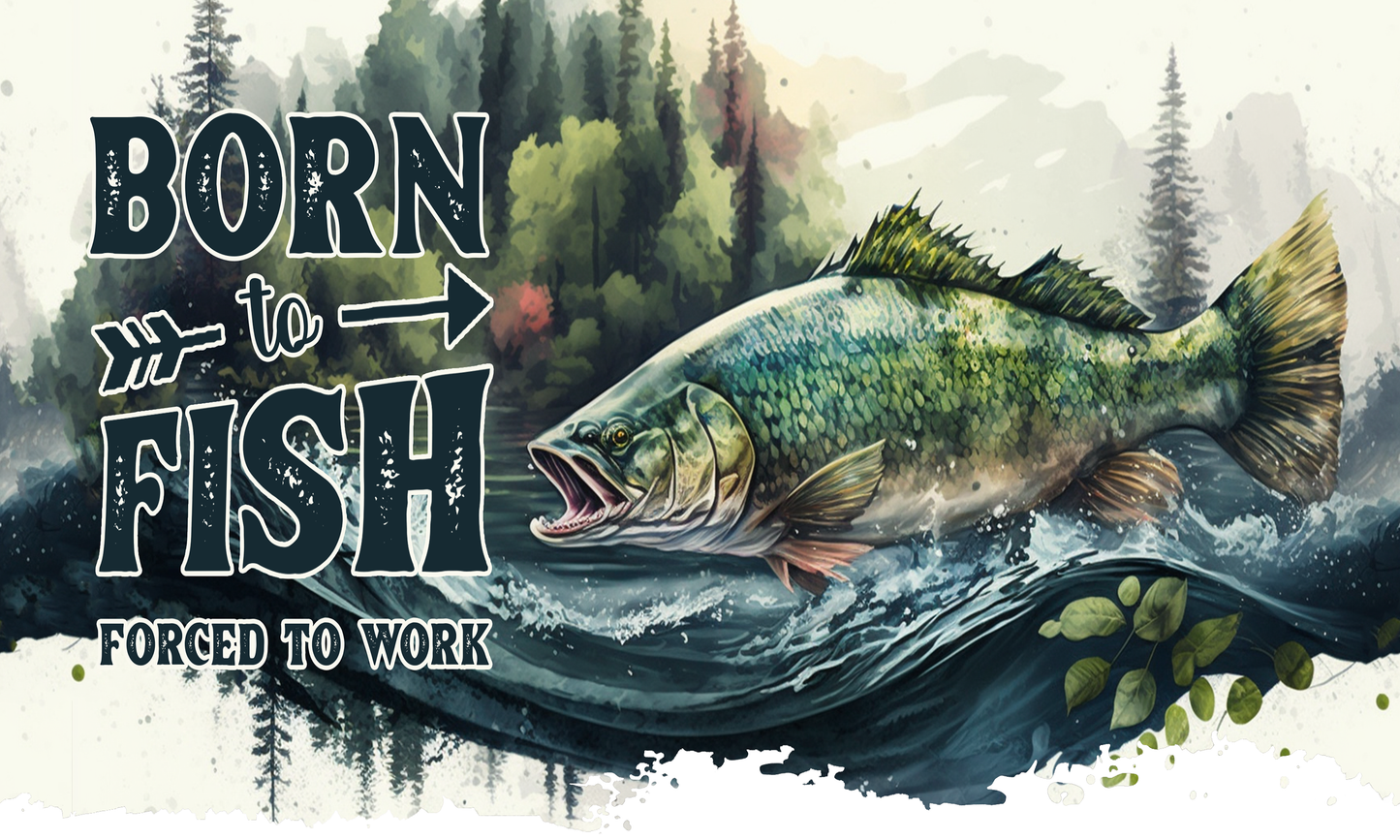 #202 Born to Fish Can Cooler