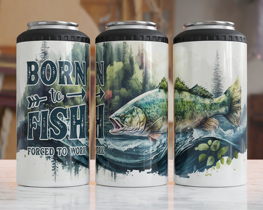 #202 Born to Fish Can Cooler