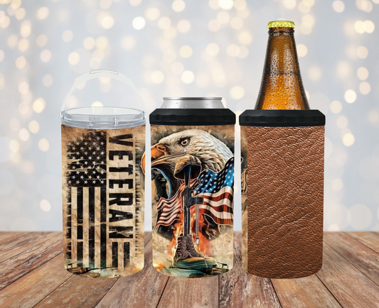 #215 Eagle Veteran Can Cooler