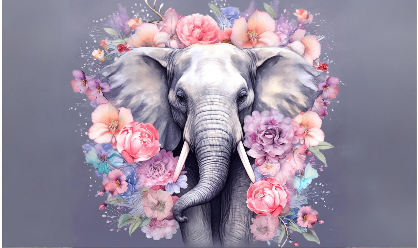 #217 Flowering Elephant Can Cooler