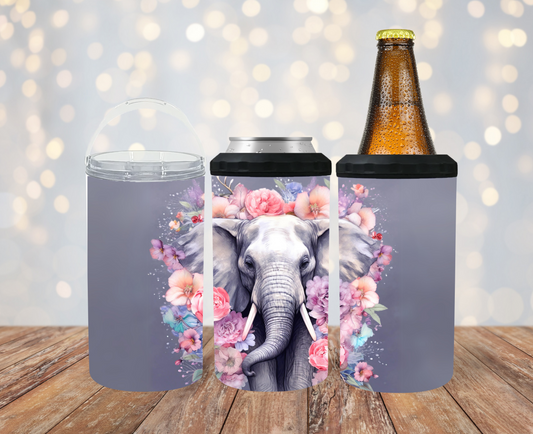 #217 Flowering Elephant Can Cooler