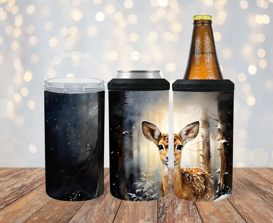 #241 Winter Fawn Can Cooler