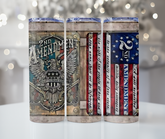 #244 2nd Amendment American Flag Tumbler