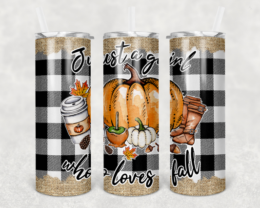 #24 Just a Girl Who Loves Fall Tumbler