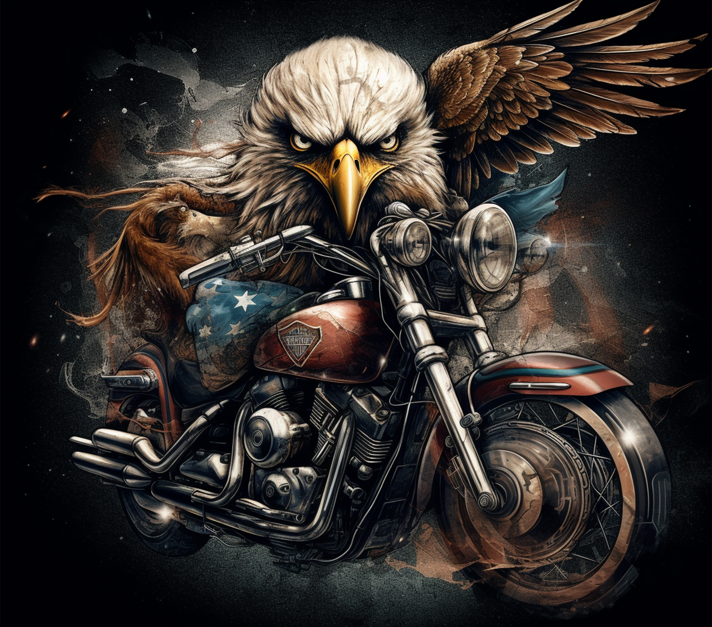 #260 Biker with Eagle Tumbler