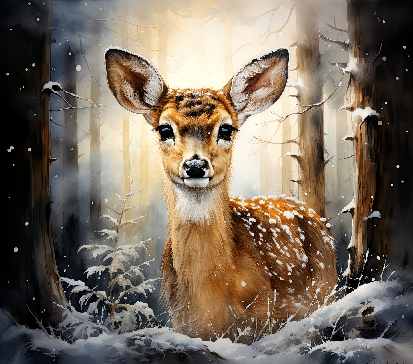 #263 Winter Fawn Tumbler