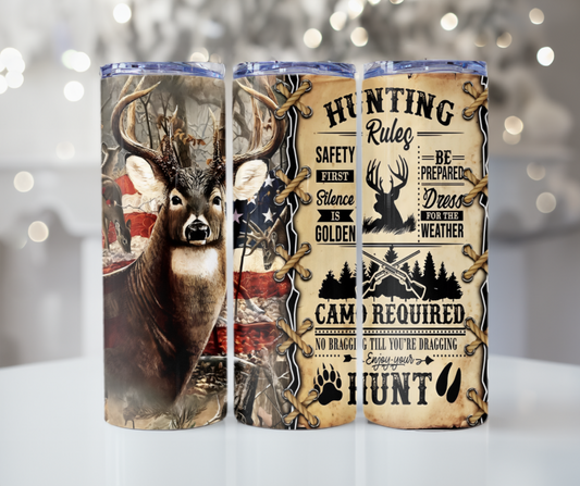 #279 Hunting Rules with Big Buck and American Flag