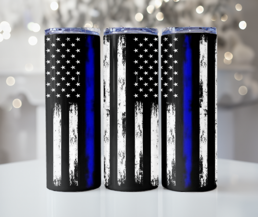 #298 Police Flag Tumbler
