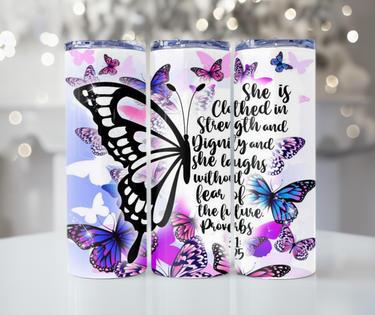 #301 Proverbs 31.25 Tumbler