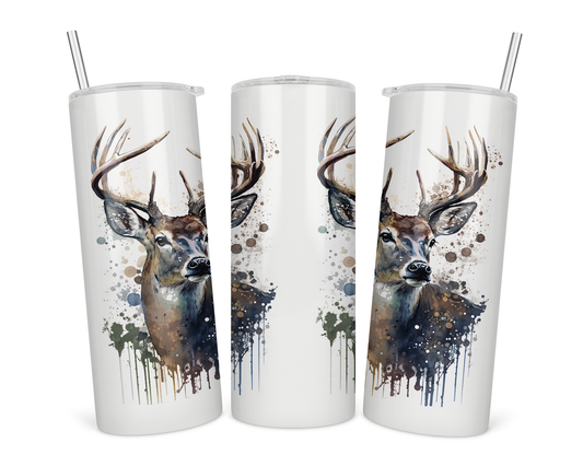 #312 Watercolor Whitetail Tumbler