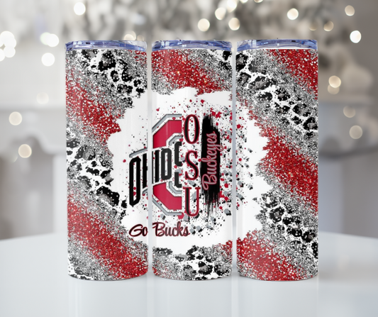 #324 Ohio State Glitter Tumbler