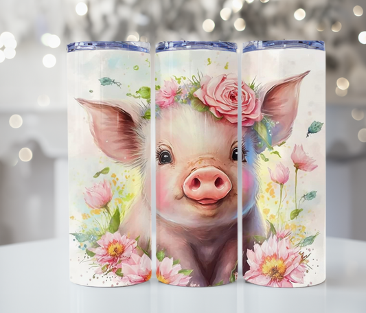 #348 Cute Pig Tumbler