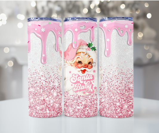 #35 Pink Santa Baby Tumbler