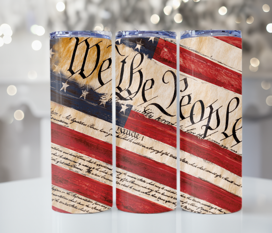 #360 We the People American Flag Tumbler