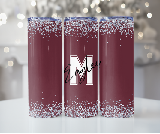 #370 Marion Eagles- Maroon M Tumbler