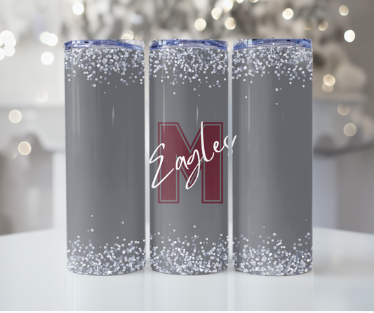 #372 Marion Eagles- Grey M Tumbler