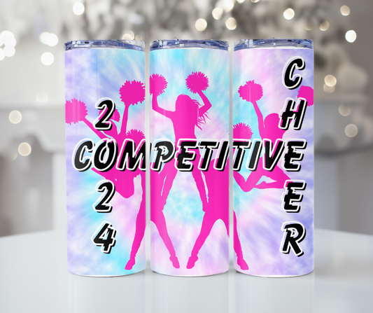 #382 Competitive Cheer 2024 Tye Dye Tumbler