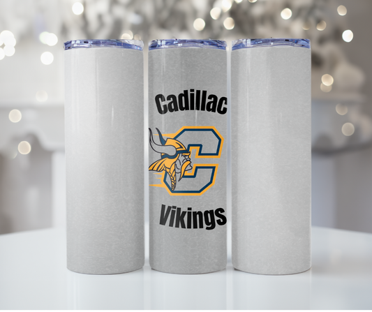 #398 Cadillac Vikings - Steel Tumbler