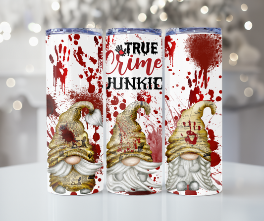 #410 True Crime Gnome Tumbler