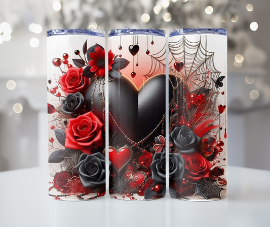#429 Black Heart Tumbler