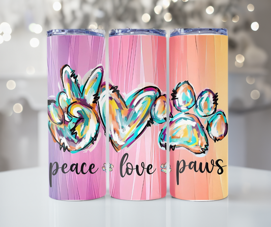 #439 Peace Love and Paws Tumbler