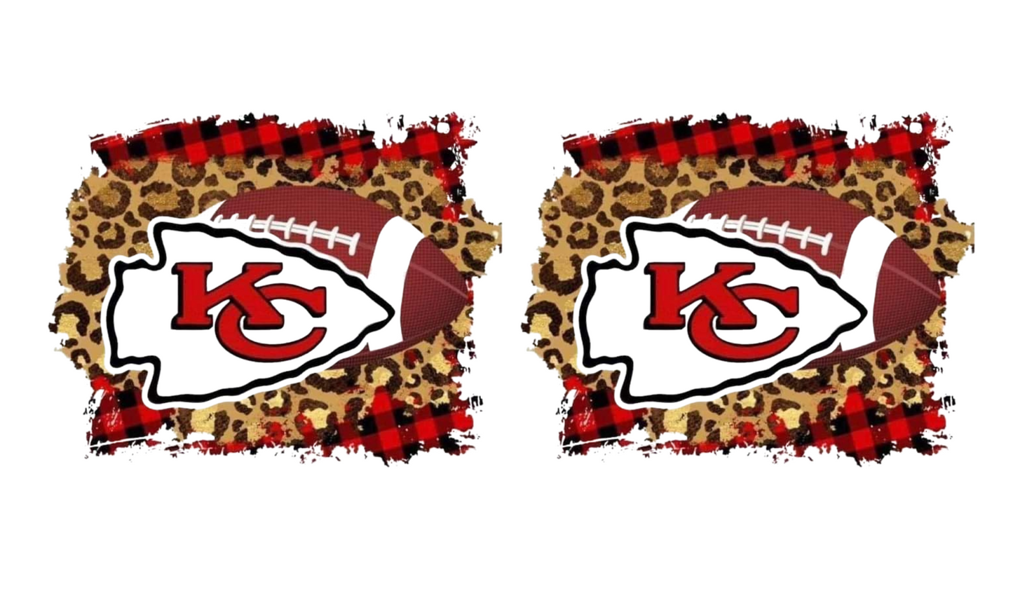 #465 Chiefs Cheeta and Buffalo Plaid Can Cooler