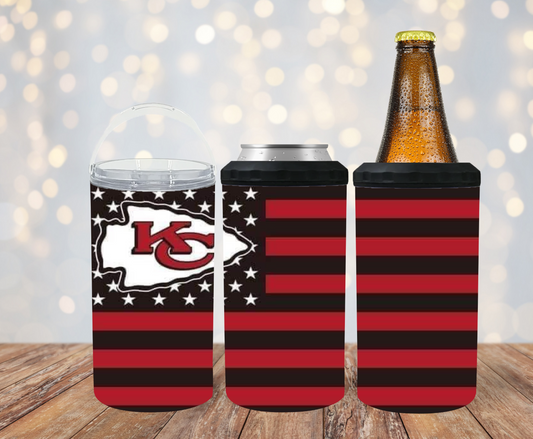 #464 Chiefs Flag Can Cooler