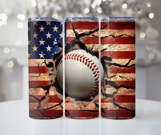 #489 American Baseball Tumbler