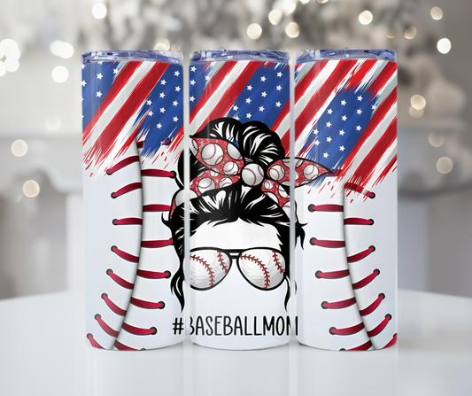#494 American Baseball Mom Tumbler