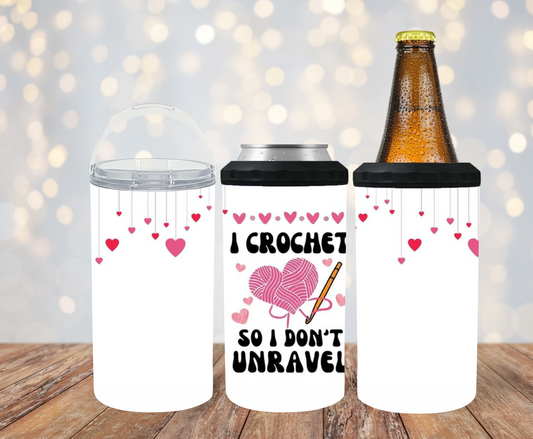 #501 I Crochet So I Don't Unravel Can Cooler