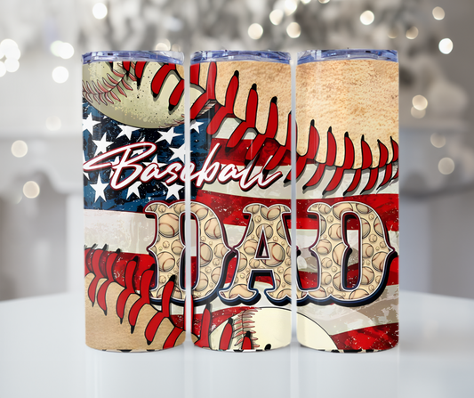 #502 American Baseball Dad Tumbler