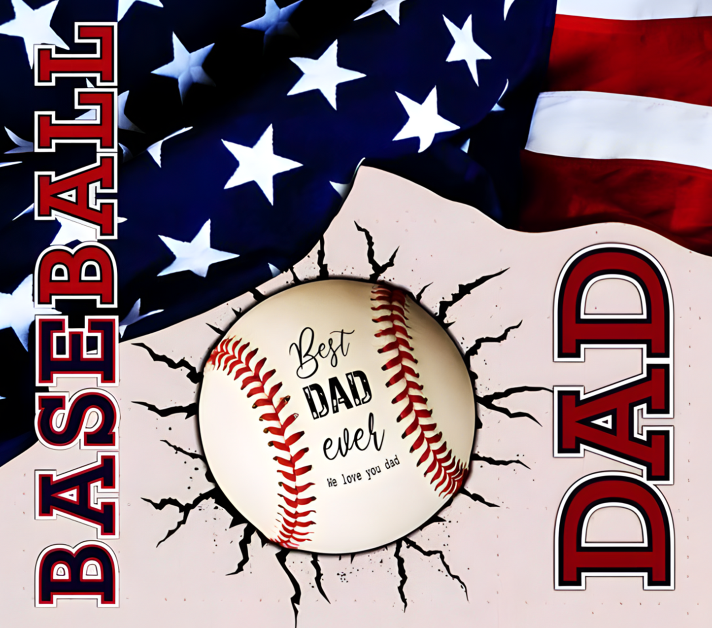 #506 American Baseball Dad Tumbler