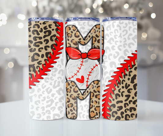 #515 Baseball Mom Cheetah Print Tumbler