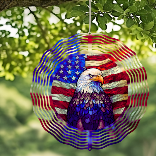 #534 American Eagle Wind Spinner- 10 Inch
